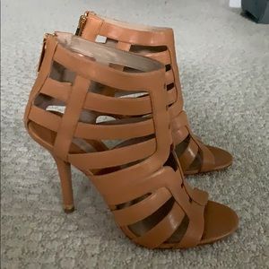 Michael Kors peep toe cage shoes